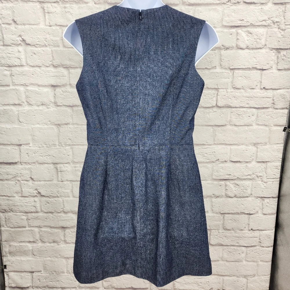 Kate Spade SATURDAY Blue Sleeveless V-Neck Saturday Dress Back Zip Size XL - Picture 6 of 13